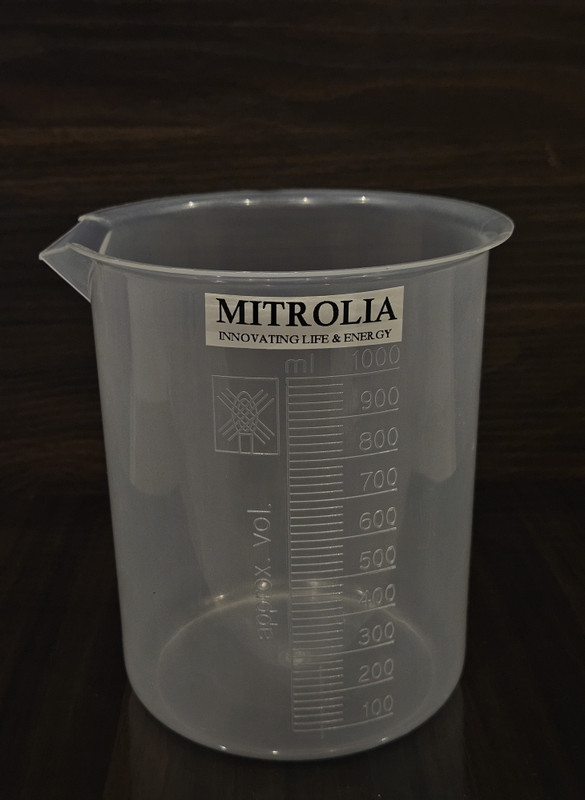 Mitrolia Measuring Beaker 1000 ML for Kitchen and Lab Use Industrial Use Beaker Measuring Cup(1000 ml)