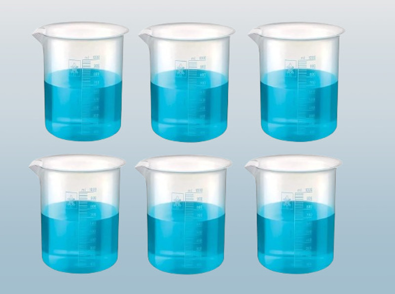 SBT Polypropylene Beaker Graduation Marks Beaker School Collage Chemistry Lab Pack 1 Measuring Cup(1000 ml)