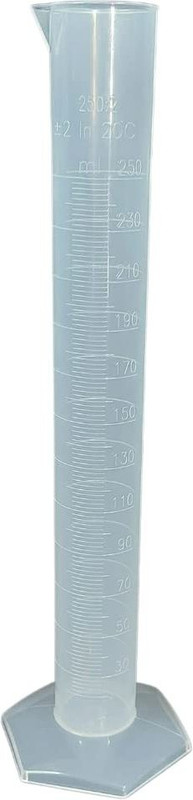AANIJ Measuring Cylinder 250ml (Pack of 1) hexagonal base Measuring Cup(250 ml)