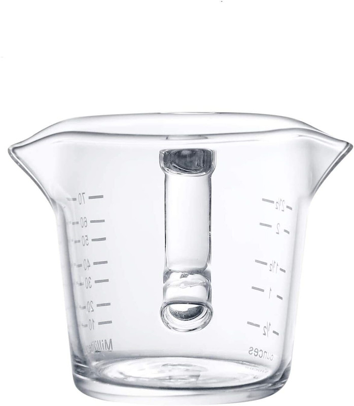 hari Espresso Shot Glass Double Spouts Measuring Cups 3 Ounce Measuring Cup(100 ml)