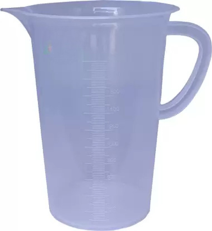 E&E Transparent Jug 1000ml for Liquids and Solid (for Kitchen and lab) Measuring Cup(1000 ml)
