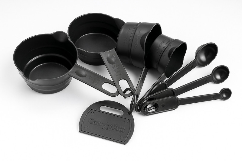 Bothub 8-Piece Measuring Cups & Spoons Set (Black) Measuring Cup Set(240 ml)
