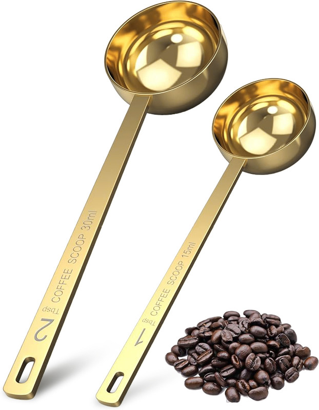 maycreate Premium Coffee Scoop Set Stainless Steel Measuring 15ml 30ml Measuring Cup Set(15 ml, 30 ml)