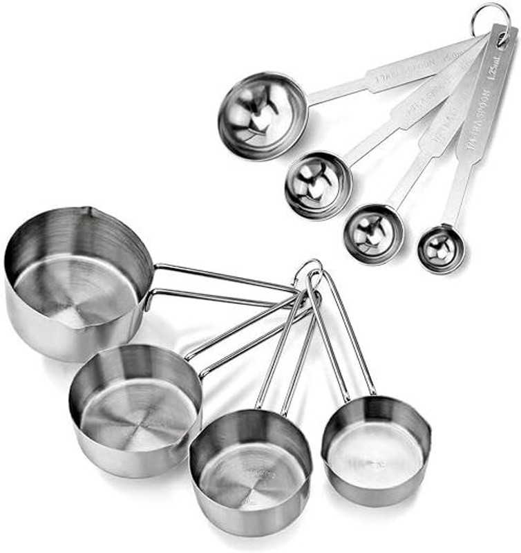 smartword Measuring Cups & Spoon Combo for Dry or Liquid/Kitchen for Cooking & Baking Measuring Cup Set(240 ml, 120 ml, 80 ml, 60 ml)