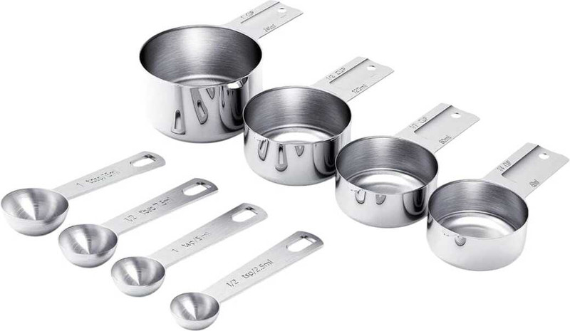 INKULTURE Stainless Steel Measuring Cup Set Measuring Cup Set(60 ml, 80 ml, 125 ml, 250 ml)
