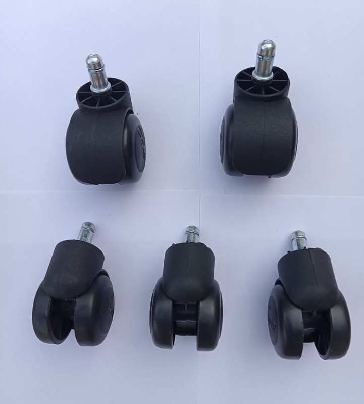 castersman 2'' Office Chair Wheels 50mm KP Heavy Duty ,Chair Caster Wheels(Black) pack of 5 Multiple Unit Measuring Wheel