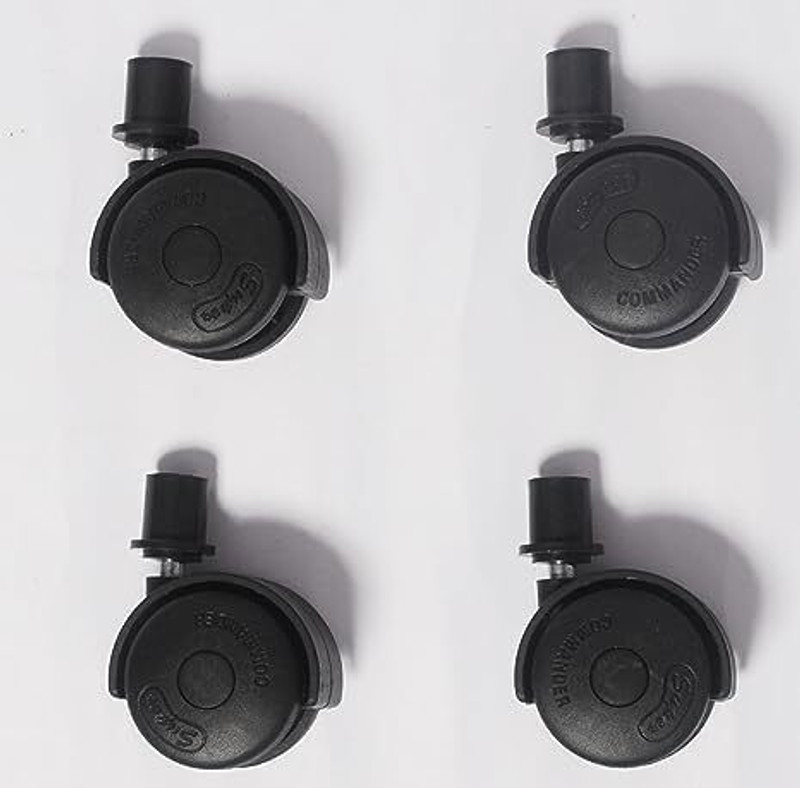 Anrik Cooler Wheels with 19mm Pillar Size, Set of 4, 120 kg Load Capacity (Black) Appliance Furniture Caster(Pack of4)