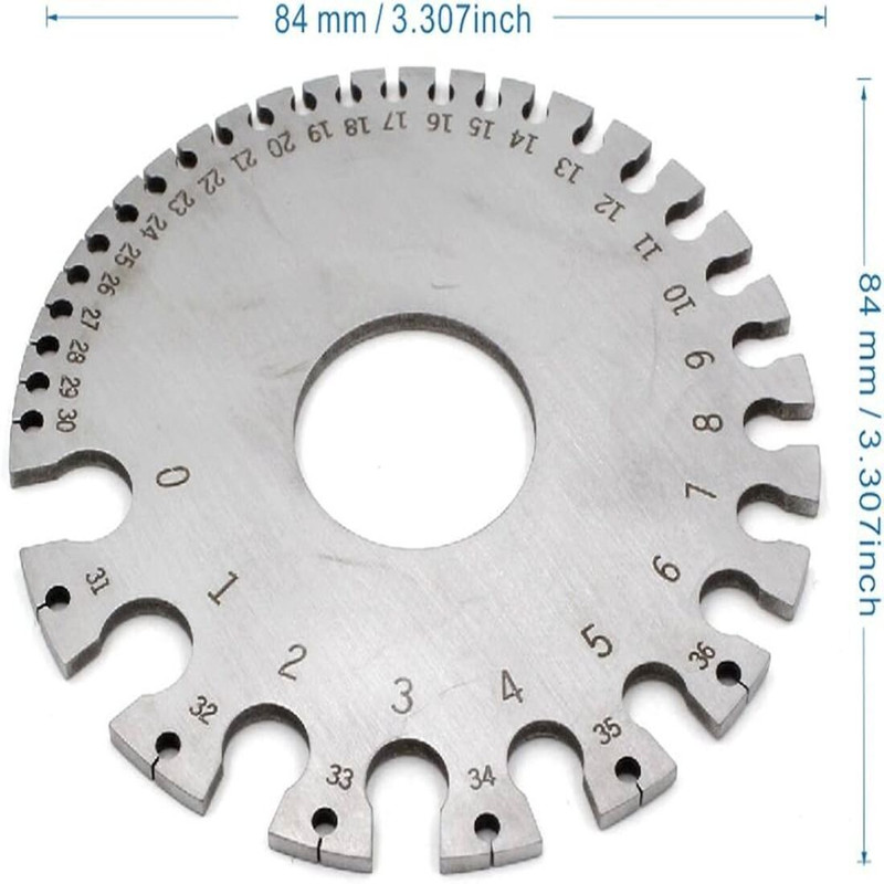 90 Degree Kristeel swg Measuring Wire Gauge Plate Meter Standard Measuring Wheel Wire Gauge Multiple Unit Measuring Wheel