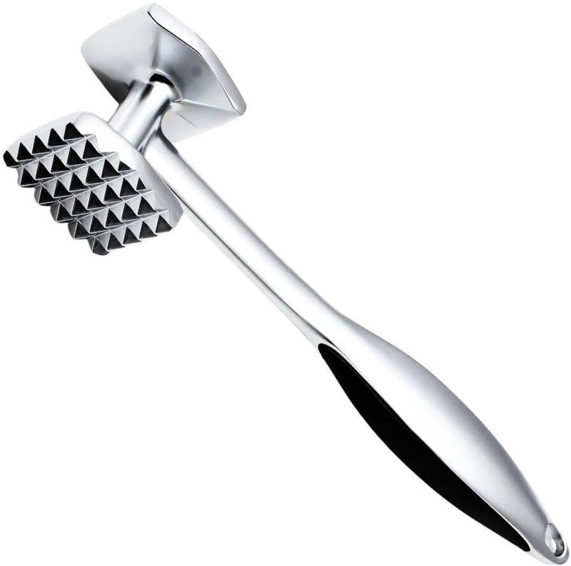 RIVAAN Meat Tenderizer Hammer Dual Side Aluminum Mallet for Steak Beef Chicken Aluminium Hammer Meat Tenderizer