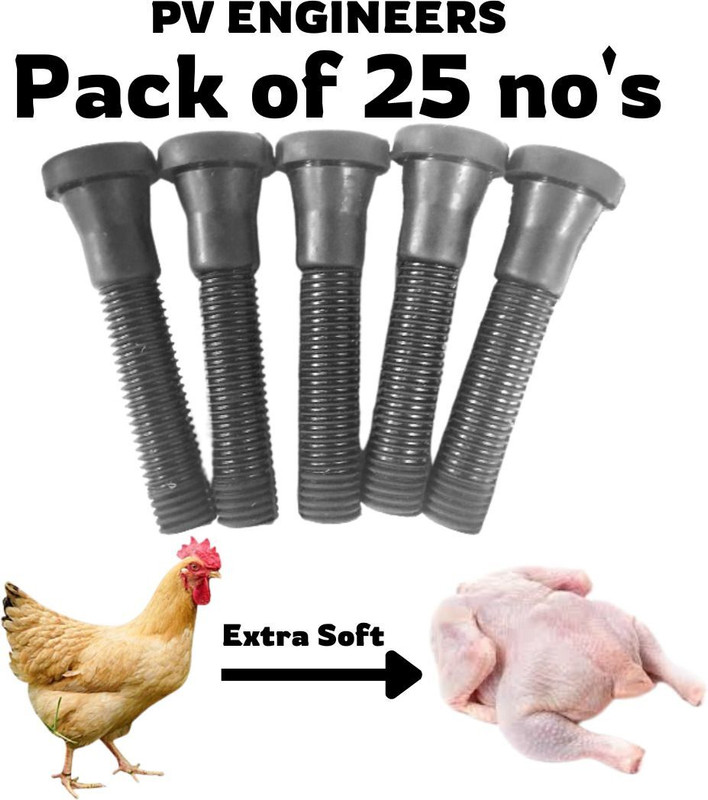 CHIPLUCK Mini Premium Pack Of 25 No's Chicken Rubber Pluckers Silicone Masher Meat Tenderizer