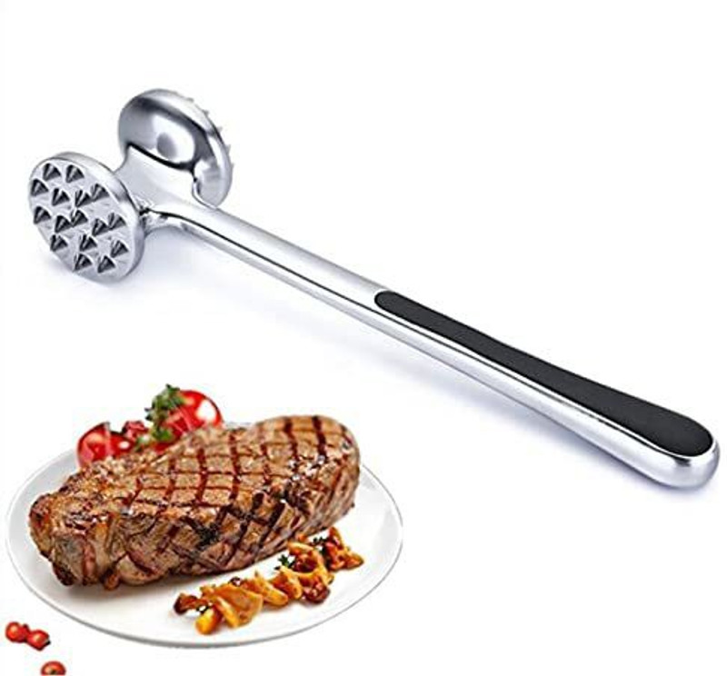 Kepzell Meat Tenderizer, Dual-Sided Nails Meat Mallet Premium Meat Hammer Aluminium Hammer Meat Tenderizer