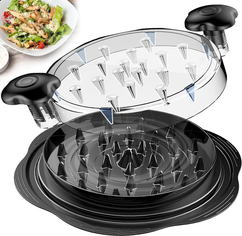 Samusagya Chicken Shredder Ergonomic Meat Shredder Plastic Rolling Meat Tenderizer