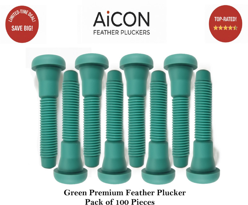 Aicon Green Chicken Rubber Extra Soft and Heavy Duty Rubber Pluckers Pack of 50 Nos Silicone Rolling Meat Tenderizer