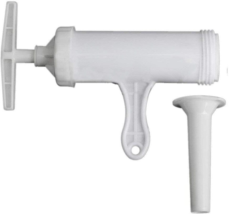 QUICK5 Manual Sausage Machine Meat Stuffer Filler Hand Operated Salami Maker -(White) Plastic Rolling Meat Tenderizer