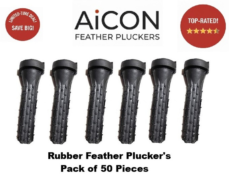 Aicon Dotted Defeathering Chicken Cleaning Machine Rubber Plucker-Pack of 50 Nos Sponge Rolling Meat Tenderizer