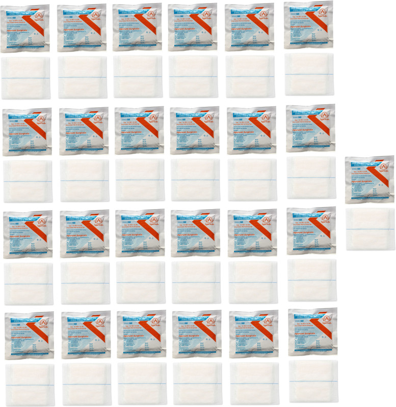 Agarwals Gauze & Cotton Tissue Sterile Combine Dressing Surgical Pad 10CMx10CM(25PCS) Interactive dressings Medical Dressing(Pack of 25)