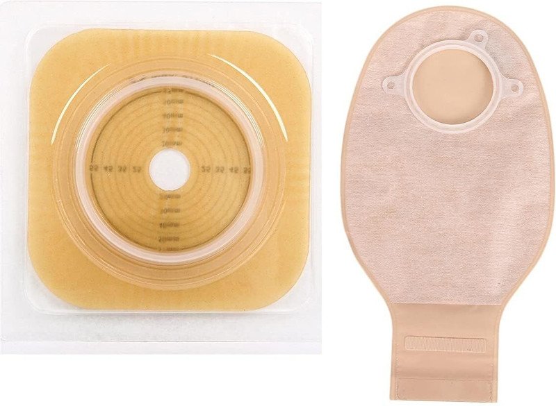 Bao Health PACK of 1 Set of Flange and Pouch ( Bag 50mm for Colostomy and Ileostomy) Hydrocolloid Medical Dressing(Pack of 1)