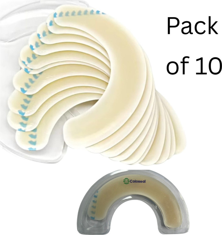 Coloseal OA102C, Ostomy Barrier Adhesive, C-Type Elastic Tape, Fix Ostomy Bag Hydrocolloid Medical Dressing(Pack of 10)