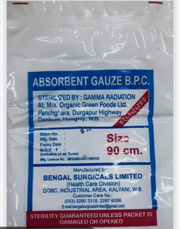 Saral Safe Cotton Roll Gauze Medical Dressing