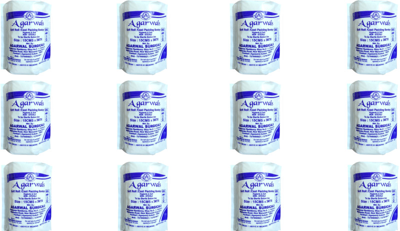 Agarwals Soft Roll Orthopaedic Cast Padding Absorbent Cotton Bandage 15cmx3mtr(Pack of 5) Interactive dressings Medical Dressing(Pack of 5)