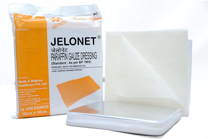 SMITH&NEPHEW PARAFFIN GAUZE DRESSING Gauze 20 Dressing 10cm x 10cm Interactive dressings Medical Dressing(Pack of 1)