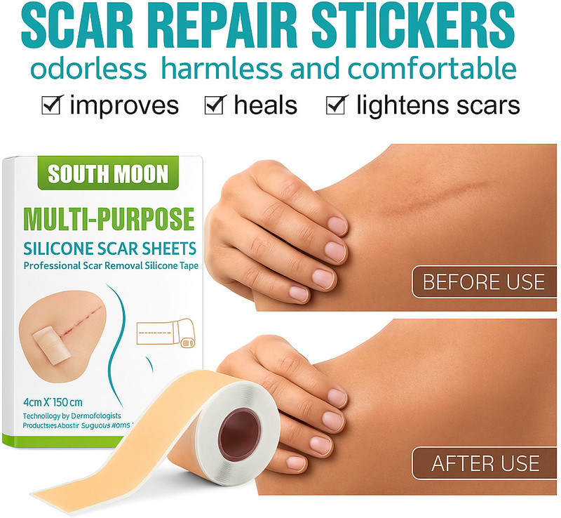 zastify Silicon Scar Sheets For Scars C-Section Deep Stretch Mark Removel Alignates Medical Dressing(Pack of 1)