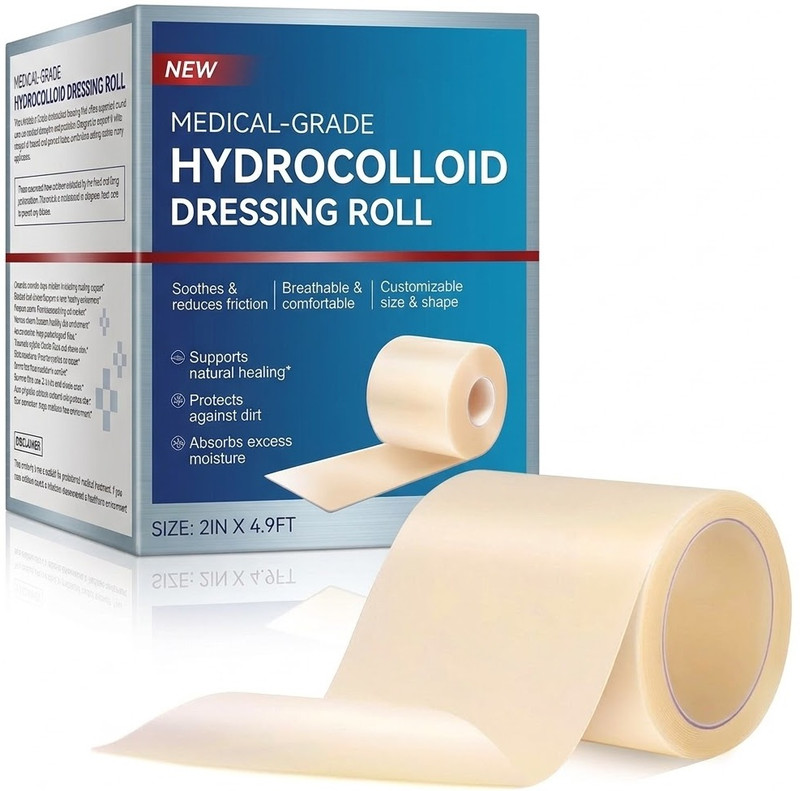 EGNORE Medical Grade Hydrocolloid Dressing Roll, Waterproof Wound Care Bandage Tape Hydrocolloid Medical Dressing(Pack of 1)