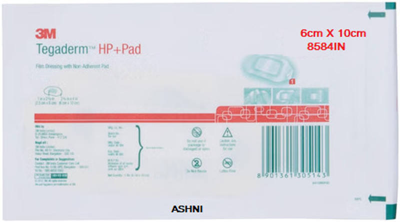 Ashni 8584 HP+Pad Tegaderm Surgical Dressing size 6cm X 10cm 10PCS Films Medical Dressing