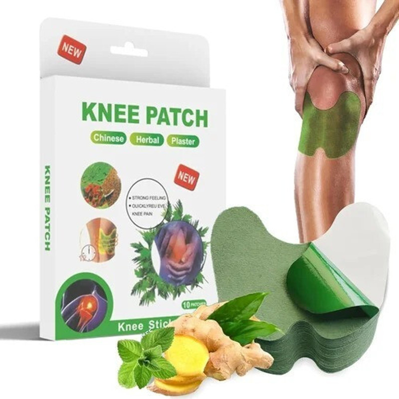 Reena Enterprises "Herbal Knee Pain Patch: Quick Joint, Muscle Pain Relief" Interactive dressings Medical Dressing(Pack of 10)