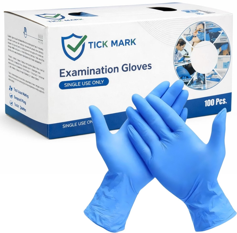 Zepham Powder Free Disposable Nitrile Medical/Examination/Surgical Gloves (Unisex) Nitrile Surgical Gloves(Pack of 100)