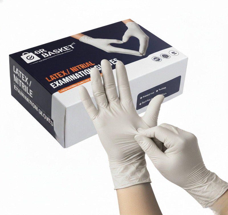DR BASKET Medical Examination Gloves, 5.5 gm, Food Grade, All Purpose, Powdered Latex Examination Gloves(Pack of 70)