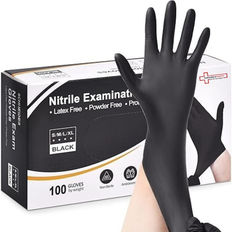 KAPGGRILA Nitrile Exam Gloves | Powder-Free, Non-Sterile, Ambidextrous, Smooth Surface Nitrile Examination Gloves(Pack of 100)