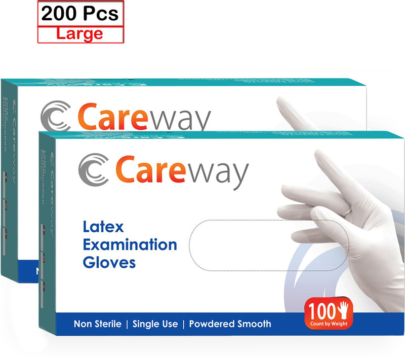 Careway Latex Medical Examination Hand Gloves_3 Latex Examination Gloves(Pack of 100)