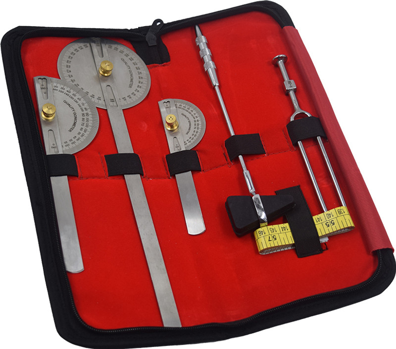 IS IndoSurgicals Goniometer with Knee Hammer and Measuring Tape Set of 3 Medical Goniometer(33 cm)