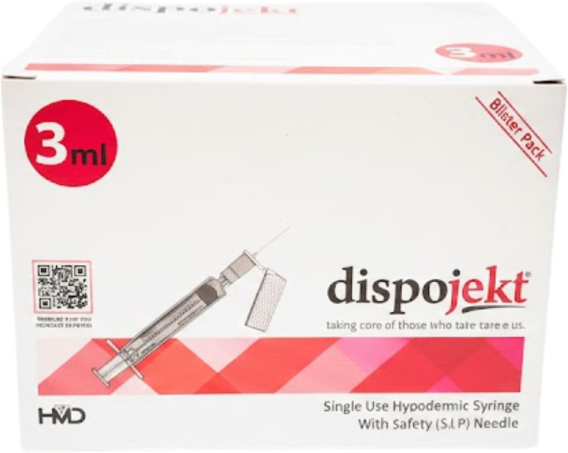 ROSSIFY Dispojekt 3ML Single Use Hypodermic Syringe Medical Needle(Pink)