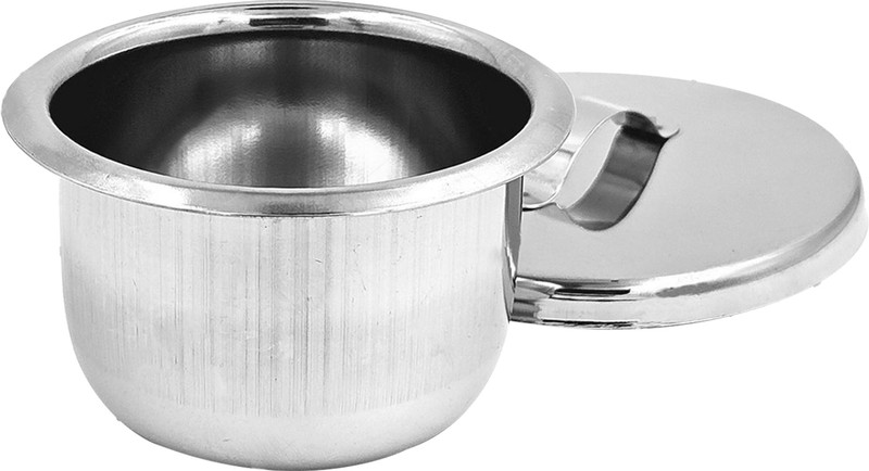 Jetflon Stainless Steel Gallipot With Cover Size 4" , Reusable Medical Tray