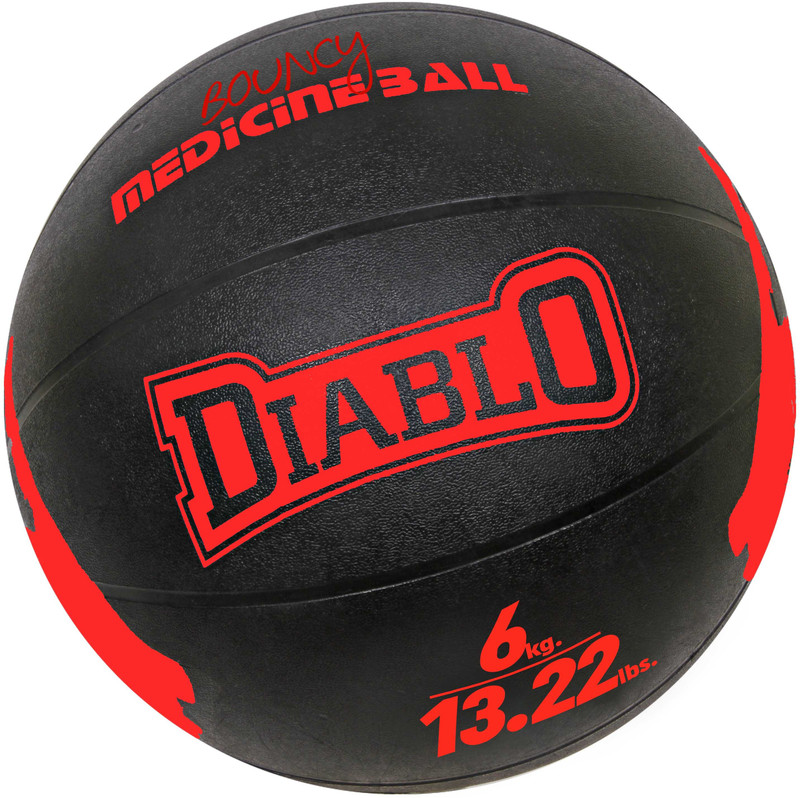DIABLO 6KG Rubber Medicine Ball with Bounce Effect (6KG, Red) Medicine Ball(Weight:  6 kg, Red)