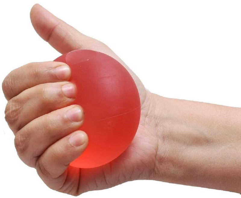 Afpin Gel Exercise Ball for Wrist Muscles Strengthening, Post fracture exerciser Soft Medicine Ball(Weight:  0.1 kg, Maroon)