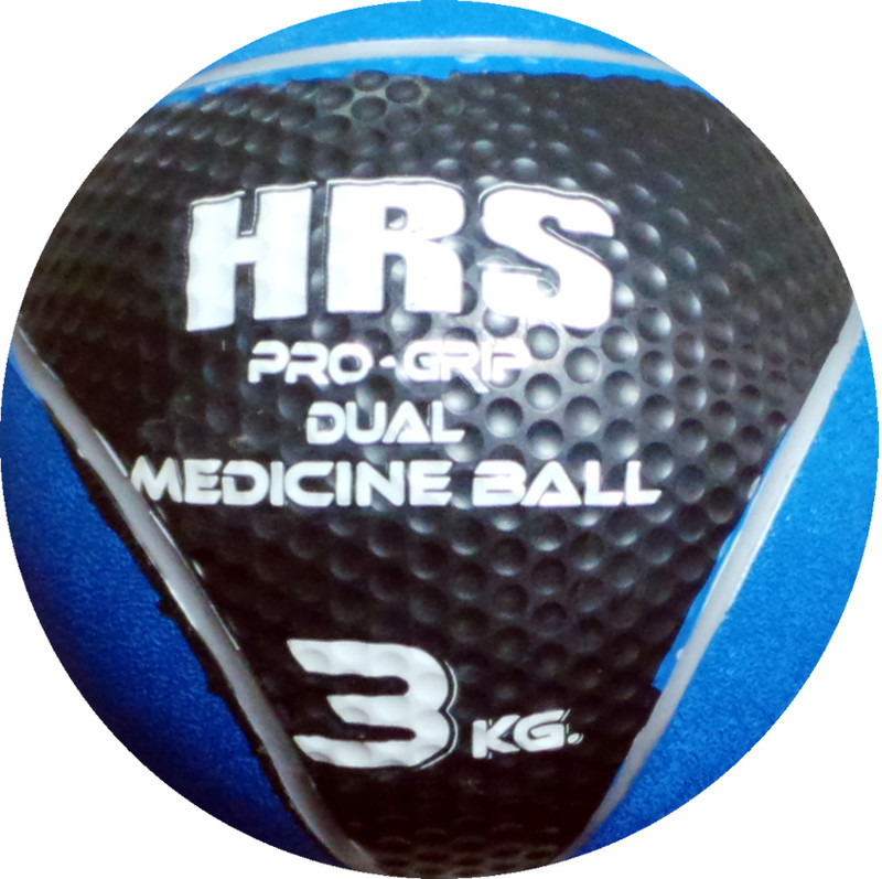 HRS Medicine Ball Rubberised Pro Grip Bouncing (3Kg) Medicine Ball(Weight:  3 kg, Multicolor)