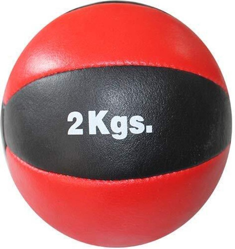 D FIT Leather Gym Ball 2 Kg Ideal for Men Women Exercises & Workout, Have Low Bounce, Medicine Ball(Weight:  2 kg, Multicolor)