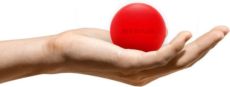 proverve Gel Exercise Ball | Medium Size Ball | Medical Grade Finger Exercise Equipment Medicine Ball(Weight:  0.07 kg, Red)