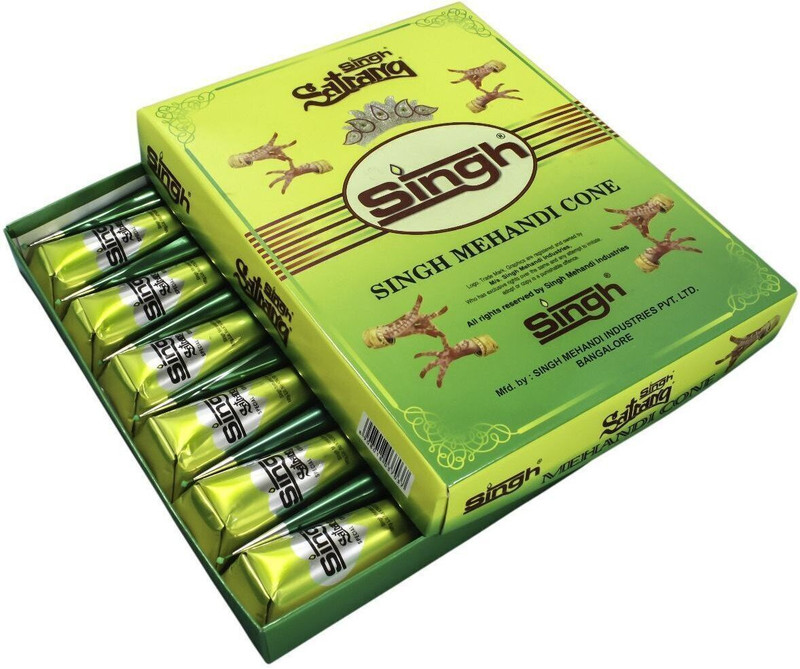 singh SinghMehandiCone Natural Mehendi(Pack of 12)