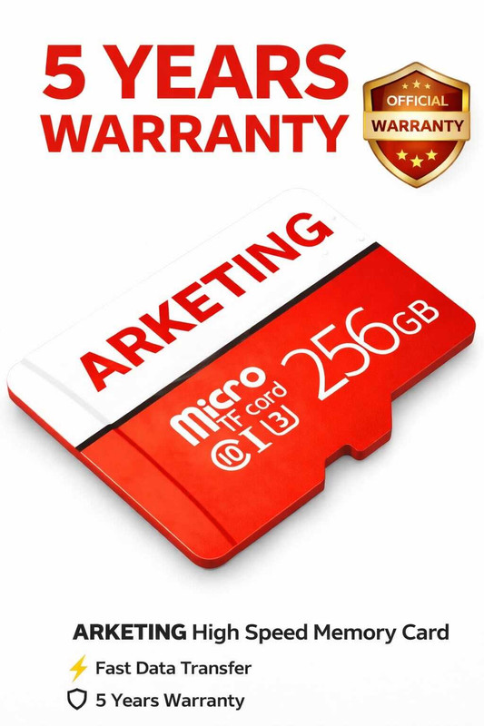ARKETING TF3 TF 214 256 GB MicroSD Card Class 10 120 MB/s Memory Card Compatible with Camera, Computer, Mobile, Tablet