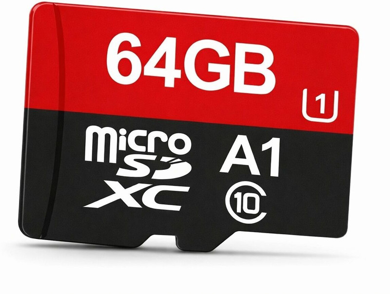 AJ HUB 64GB microSDXC Memory Card A1 U1 Class 10 High Speed Storage Card with Full HD & 4K Support, Fast Data Transfer, App Performance, Compatible with Smartphone, Camera, CCTV, Drone & Laptop 64GB SD Card 64 GB MicroSDXC Class 10 90 MB/s Memory Card Compatible with Gaming Console, Computer, Table