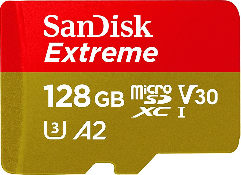SanDisk SDSQXAA-128G-GN6MN Extreme A2 128 GB MicroSDXC Class 10 190 MB/s  Memory Card Compatible with Camera, Mobile