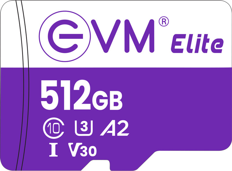 EVM U3 V30 512 GB MicroSD Card Class 10 100 MB/s Memory Card
