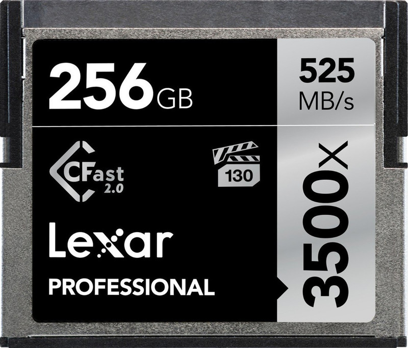 Lexar LC256CRBEU3500 3500X 256 GB Compact Flash Class 10 525 MB/s Memory Card Compatible with Camera