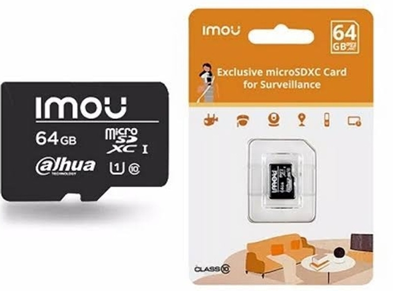 IMOU Sd64gb Sdimou64 64 GB SD Card Class 10 140 MB/s  Memory Card Compatible with Gaming Console, Computer, Tablet, Camera, Mobile