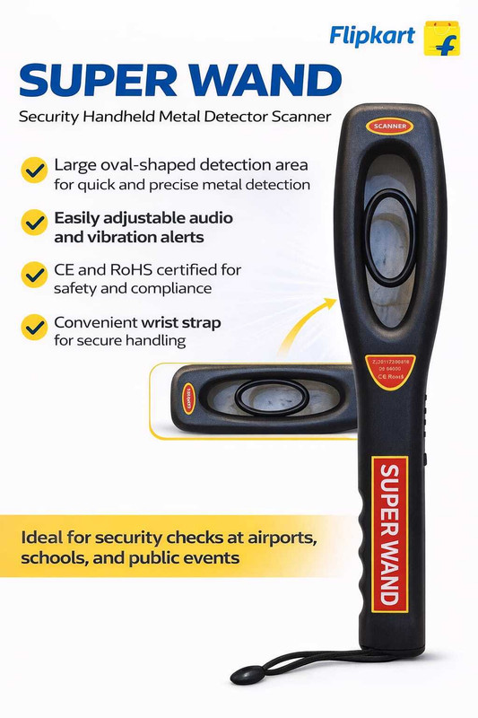 Tech Inspire GP008-Handheld-Metal-Detector-HighSensitivity-Security-Scanner-Portable-MD Beat Frequency Oscillation Metal Detector