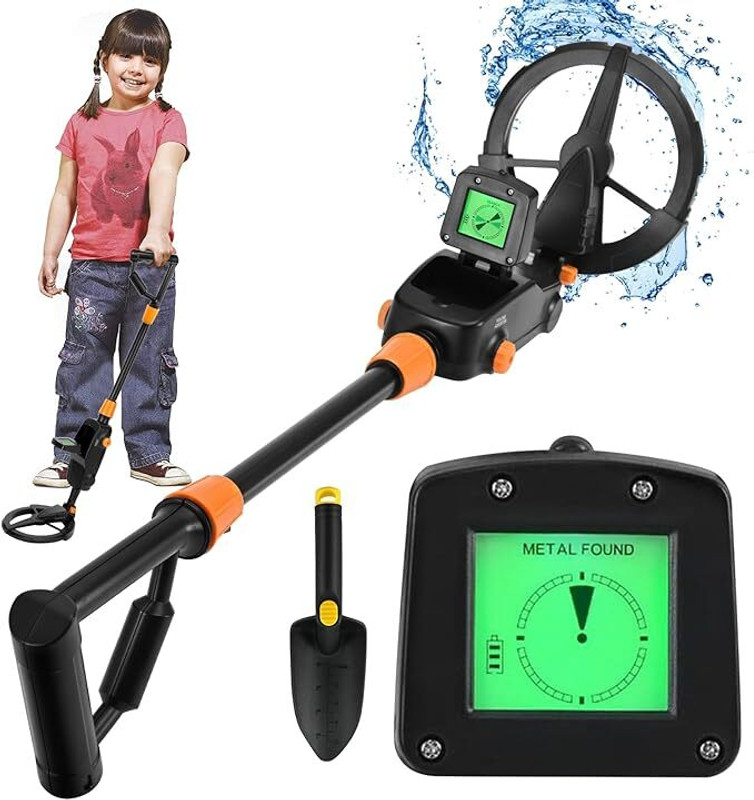 WENGONVILA Kids Treasure Hunting Gold Detector Machine with Adjustable Rod Advanced Metal Detector